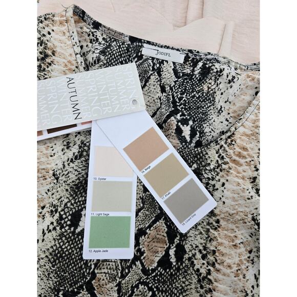 Jodifl Snake Print Colorblock Top – Size Large - Picture 4 of 5